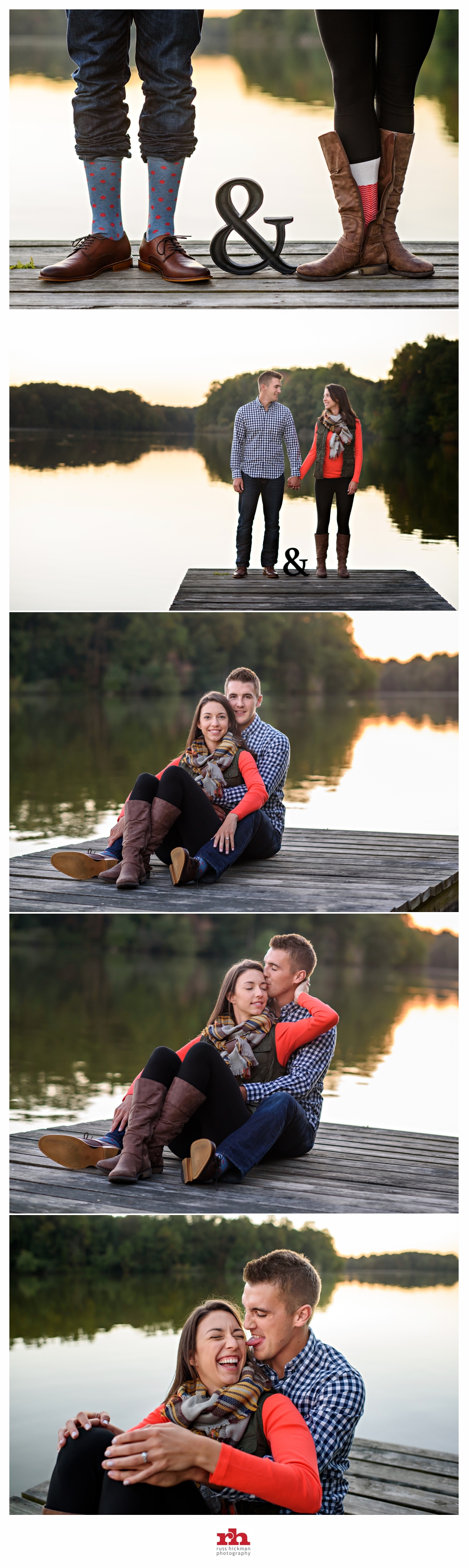A Newly Engaged Couple during their Engagement Session with Russ Hickman Photography.